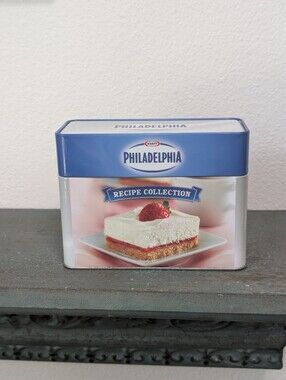 Philadelphia Cream Cheese Tin Box with Recipe Card Collection Collectible